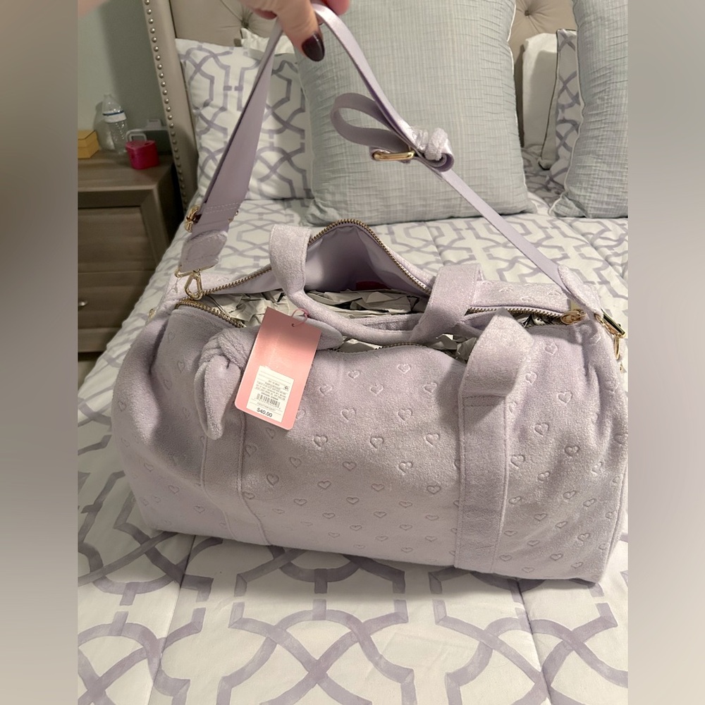 *NWT* Stoney Clover For Target Purple Hearts 💜 Duffel Bag
